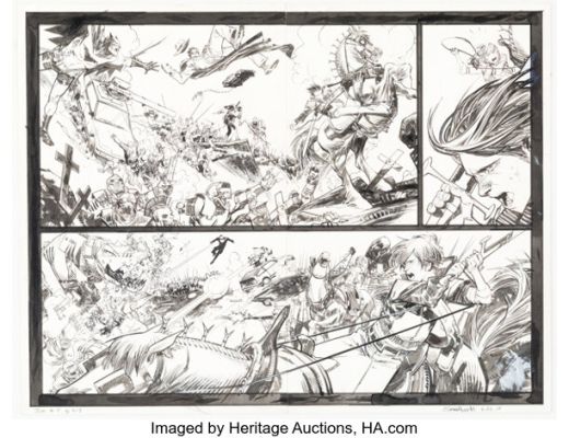 Sean Gordon Murphy Joe the Barbarian #7 Double Page Spread 6-7 Original Art (DC, 2010). | Heritage
