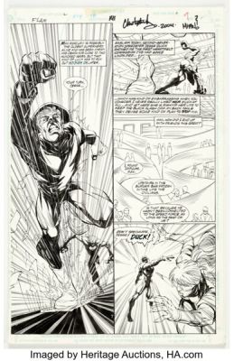 Pop Mhan and Chris Ivy Flash #141 Story Page 7 Original Art (DC, 1998).