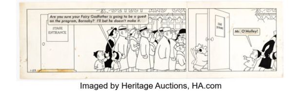 Crockett Johnson and Jack Morley Barnaby Daily Comic Strip Original Art dated 1-23-46 (Field Publications/PM, 1946). | Heritage
