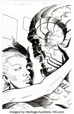 Shane White Overman #5 Cover Original Art (Image, 2008).