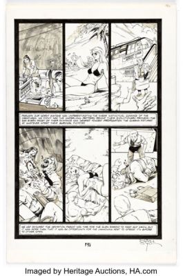 Mark A. Nelson Aliens #6 Story Page 9 Original Art (Dark Horse, 1989).