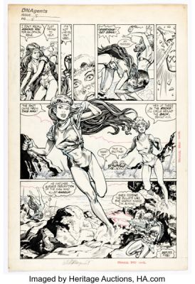 Will Meugniot and Al Gordon DNAgents #5 Story Page 5 Original Art (Eclipse, 1983).