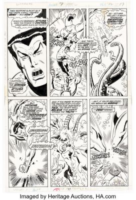 Sal Buscema and Frank Bolle The Defenders #7 Story Page 13 Original Art (Marvel, 1973). | Heritage