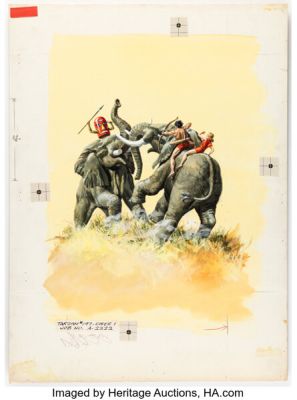 George Wilson Edgar Rice Burroughs’ Tarzan of the Apes #197 Cover Original Art (Gold Key, 1970). | Heritage