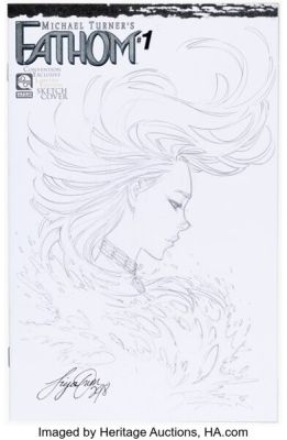 Siya Oum Michael Turner‘s Fathom #1 Sketch Edition Original Art (Aspen, 2018) Condition: NM.