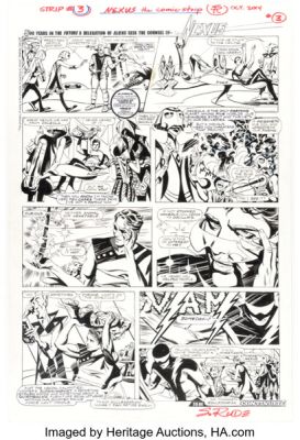 Steve Rude Nexus: The Newspaper Strips TPB #1 "The Coming of Gourmando" Story Page 6 Original Art (Dark Horse, 2021). | Heritage