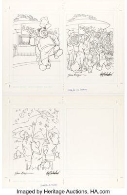June Brigman and Roy Richardson Scooby Doo: The Martians Coloring Book Illustrations Original Art Group of 2 (Hanna-Barbera/Marvel Books, 1988). (Total: 2 Original Art) | Heritage