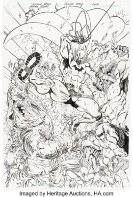Guillem March Arkham Reborn #3 Batman Cover Original Art (DC, 2010). | Heritage