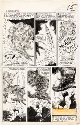 Gene Colan (as Adam Austin) and Vince Colletta Tales to Astonish #71 Namor the Sub-Mariner Story Page 12 Original Art (Marvel, 1965). | Heritage