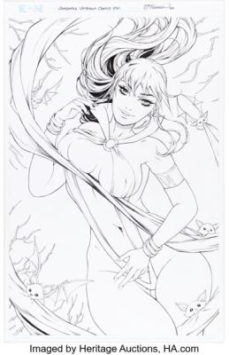 Collette Turner Vampirella #12 Variant Cover Original Art (Dynamite, 2020). | Heritage