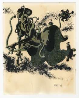 Hulet, Daniel  - Dessin original - Sirène de l’espace - (1973) | Catawiki