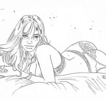 Jim - Dessin original - Une Nuit Ã  Rome - Marie (2014) | Catawiki