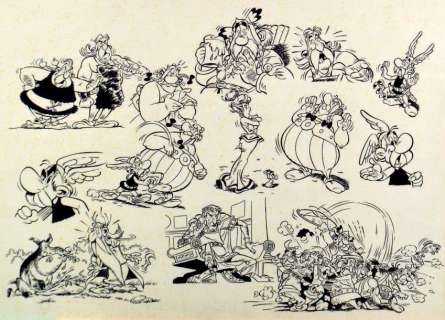 Uderzo, Albert | ASTÉRIX Dessin Ã  l’encre de Chine représentant un nombre | Cornette de St Cyr