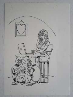 Kim Duchateau - originele tekening - Esther Verkest - cybercrime - Loose page | Catawiki