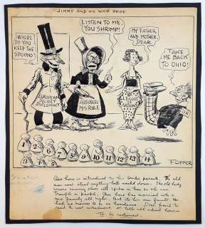 Frederick Burr Opper - Original Illustration "Jimmy and His War Bride" - Signed - Loose page - First edition - (1910) | Catawiki