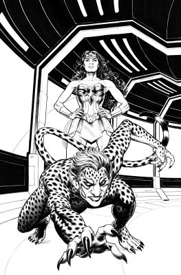 Nicola Scott | Issue 5 - Cheetah and Cheshire Rob the Justice League Cover 5 | Nicola Scott