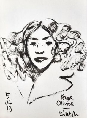 Blutch Belle Dédicace... | BLUTCH Belle dédicace représentant une femme sur l’album... | Vermot et Associés