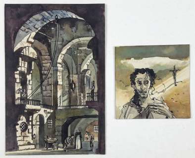 Sergio Tisselli - 2x Illustrazioni Inedite "Le Avventure di Giuseppe Pignata" - Loose page - (1980) | Catawiki