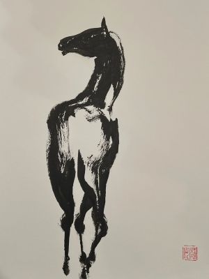 David Mack | The Year of the Horse Brush & Ink Illustration 4 | Kirby’s Comic Art