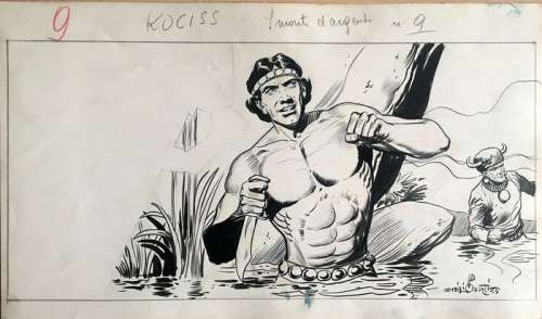 Kociss n. 9 - Emilio Uberti - copertina originale - Loose page - (1957) | Catawiki