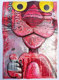 Comiccan - ORIGINAL Artwork By Chris Duncan - PINK PANTHER on Monster Punch Can - ART - (2020/2020) | Catawiki