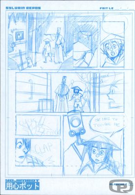 Sylvain Repos | Yojimbot, Volume 1, Storyboard Page 66 - Original Artwork by Sylvain Repos | Pulp’s Art