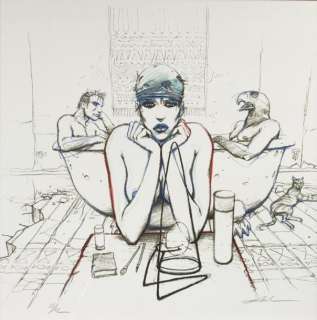 Bilal Enki | Bleu sang Jill Tirage original pigmentaire avec rehaut... | Vermot et Associés