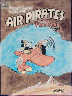 Dan O Neill original cover recreation artwork for Air Pirates Funnies.