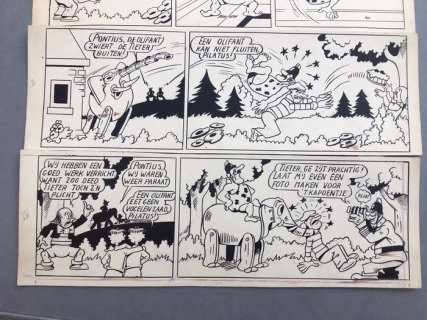 Pontius en Pilatus (précurseur De Vrolijke Bengels) - Planche originale avec (presque) tous les personnages principales - (1947) | Catawiki