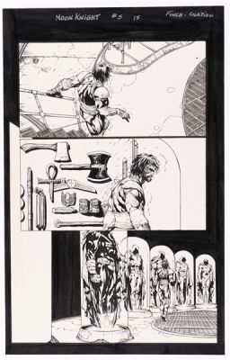 MOON KNIGHT VOL. 5 #5 OCTOBER 2006 ORIGINAL ART PAGE BY DAVID FINCH. | Hake’s