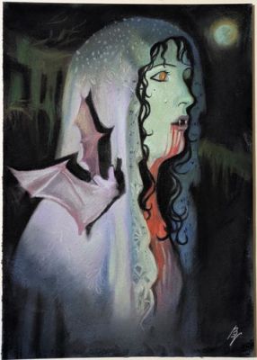 VIKTORIYA BORYSOVA Illustrazione Originale VAMPIRO Original Sketch Art | eBay Europe (Buy It Now)
