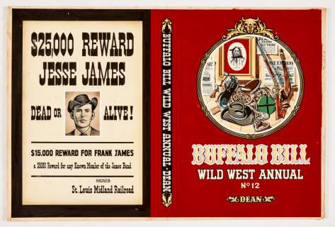 Buffalo Bill Annual No 12 original front and back cover artwork (1960)… | Comic Book Auctions ltd