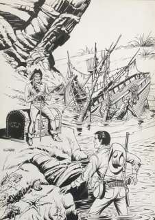 Tex - F. Gamba - Illustrazione originale - Loose page | Catawiki