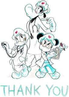 Minnie, Daisy & Clarabelle Nurses #ThankYou - Original Drawing - Tony Fernandez - Original Art | Catawiki