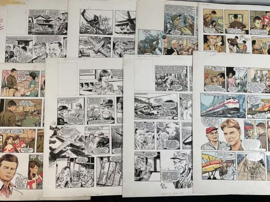 Lot 360 - AIRWOLF - 8 pages of original comic book art from LOOK-IN Magazine, 1986 series, various issues, | Excalibur Auctions