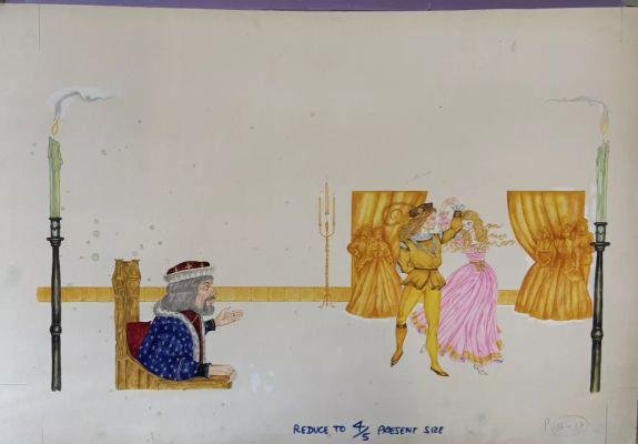 Lot 115 - Original Artwork For Cinderella Book 1970’s Andrew Skilleter Free Post In UK | misc / divers