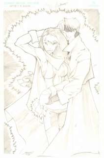 Randy Kintz - gambit and rogue pencil commission - 2009 signed