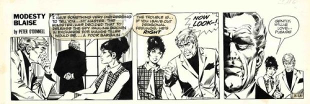 ORIGINAL PAGE - MODESTY BLAISE #3116- ENRIC BADIA ROMERO - DAILY STRIP - ART | eBay Europe