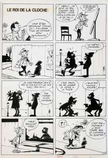 Tillieux | César et Ernestine, planche-gag n°243 Ã  l’encre… | Banque Dessinée