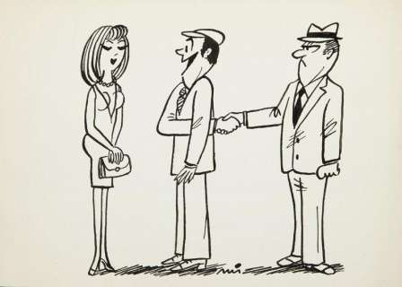 Gwidon Miklaszewski (1912 - 1999) | Gwidon Miklaszewski | "Serwus, stary, cieszę się, że cię spotykam!", lata 80. XX w. | Desa Unicum