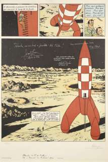 On a Marché Sur La Lune | Lithographie WWF signée par lesÂ astronautes américains | Artcurial