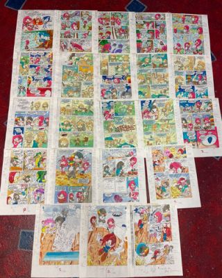 KNUCKLES #11 comic ART color guides RARE SET 22 pages SONIC HEDGEHOG ECHIDNA | eBay US (Buy It Now)