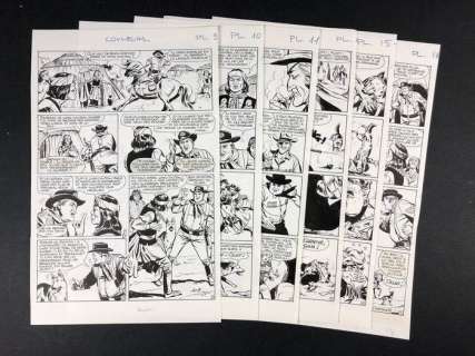 Carlo Marcello - Rin Tin Tin e Rusty - 6x tavole originali 1a serie - "Il relitto del Black River" - Loose page - First edition - (1968) | Catawiki