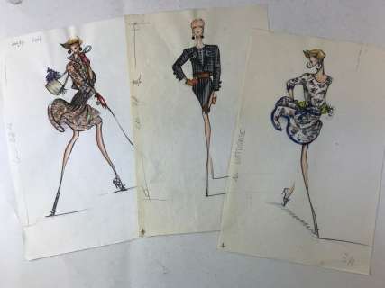 Autori Vari - Figurini per Valentino - Loose page - First edition | Catawiki