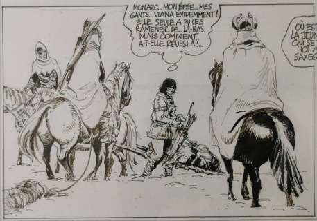 Thorgal 15 - Originele pagina (p.44) + luxe groot formaat - De meester van de bergen - Hardcover - First edition - (1989/1999) | Catawiki