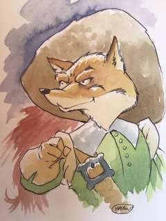 Masbou - Dessin original en couleur - De Cape et de Crocs - Armand Raynal de Maupertuis | Catawiki