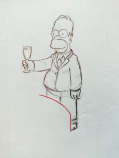 The Simpsons - Original Animation Art drawing - Homer - First edition (2005) | Catawiki