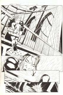 Brandon Badeaux, Dave Newbold - Weapon X: the Draft - Marrow #1 P.21 - Marrow Jumps Off the Brooklyn Bridge - 2002 Signed