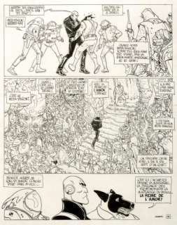 Moebius | L’Incal Noir Encre de Chine pour la planche 38 et sa grande case | Millon