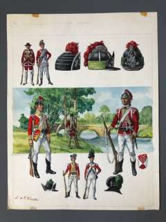 Funcken, Fred - Dessin original couleur - Britanniques - Infanterie légère - (1969) | Catawiki